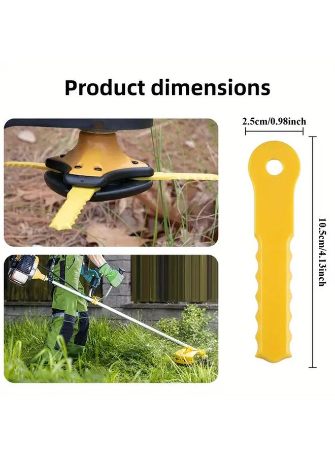 9pcs Weed Warrior Push N Load Plastic Nylon Lawn Mower Blades Durable Efficient Grass Cutting - Image 3
