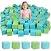 WINTECY 48PCS Foam Cubes 5x5x5 Foam Pit Blocks Set Soft Stacking Blocks for Indoor GamesTrampolines Gymnastics Parkour Action Sport Green and Light Blue - Image 2
