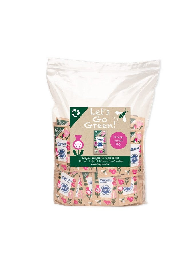 Chrysal Flower Boost - Recyclable Paper Flower Food - Increase Vase Life with Our Floral Supplies for Fresh Flowers - Flower Arrangements Supplies - Ideal Florist Supplies (100 ct) - Image 1