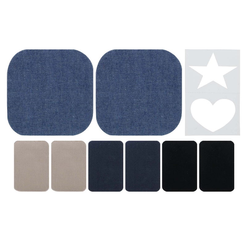 SINGER Denim & Twill Iron-On Patches Combo, 8pc Assorted - Image 2