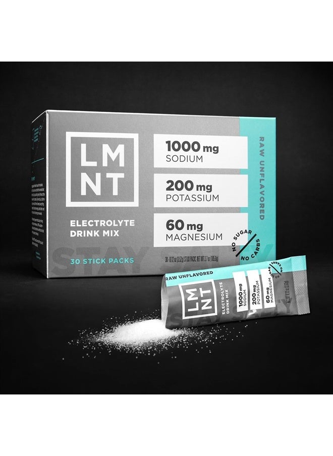 Elemental Labs LMNT Zero Sugar Electrolytes - Raw Unflavored Salt | Drink Mix | 30-Count  - Image 3