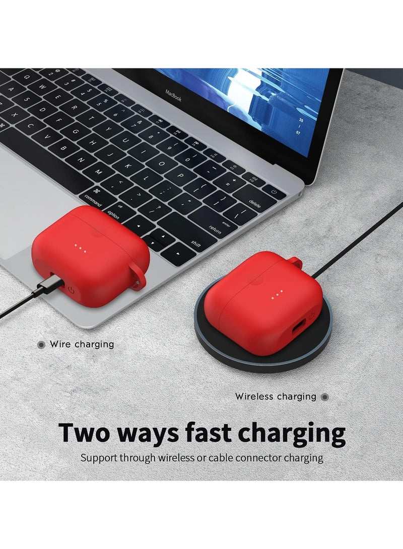 Earphone Protective Case Suitable For Anker Soundcore Air 2 Cover Shockproof Shell Washable Silicone Housing Anti Dust Sleeve Frame (red)  - Image 4