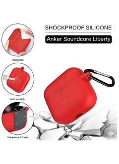Generic Earphone Protective Case Suitable For Anker Soundcore Air 2 Cover Shockproof Shell Washable Silicone Housing Anti Dust Sleeve Frame (red)  - Image 5