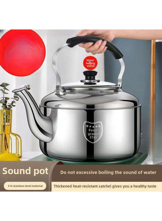Antibacterial 316 Stainless Steel Kettle Sound Kettle Household Kettle-Colour:[antibacterial Grade 316 Extra Thick] Ten-year Warranty-Capacity:6 Liters - Water Boiling Sound [free Descaling Agent + Cleaning Cloth] - Image 3