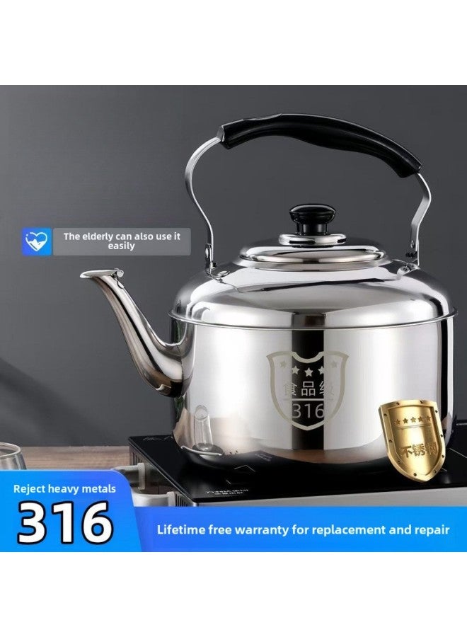 Antibacterial 316 Stainless Steel Kettle Sound Kettle Household Kettle-Colour:[antibacterial Grade 316 Extra Thick] Ten-year Warranty-Capacity:6 Liters - Water Boiling Sound [free Descaling Agent + Cleaning Cloth] - Image 4