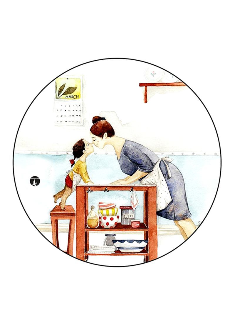 RKN Mother And A Daughter Printed Large Pin Multicolour - Image 2