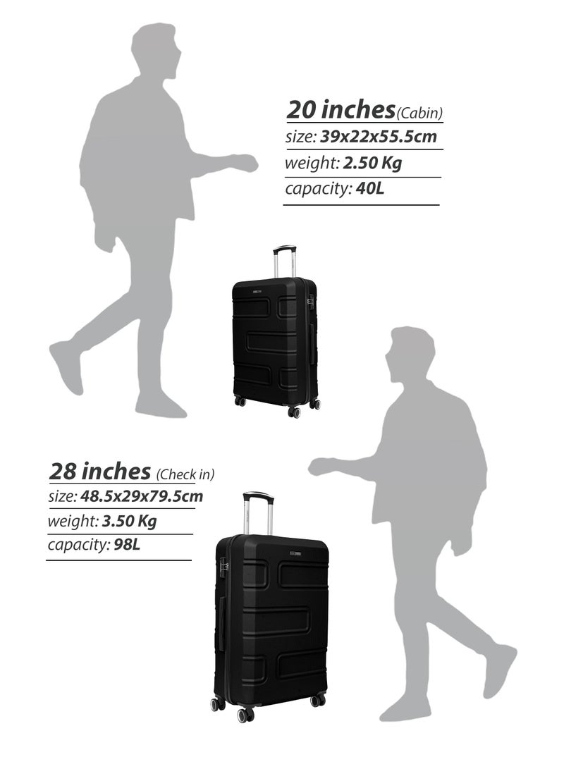 PARAJOHN Large Size Lightweigh ABS Hardside Spinner Luggage Trolley -28 Inch | Carrying 30KG 4-Wheel Hardshell Suitcase-Black - Image 4