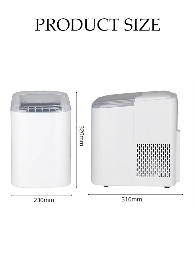 DUNISO Automatic Ice Maker，Portable Ice Maker，Small Intelligent，Suitable for Dormitories, Offices, Camping, and Car Rides，White  - Image 2