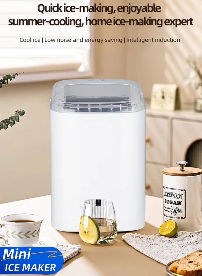 DUNISO Automatic Ice Maker，Portable Ice Maker，Small Intelligent，Suitable for Dormitories, Offices, Camping, and Car Rides，White  - Image 3