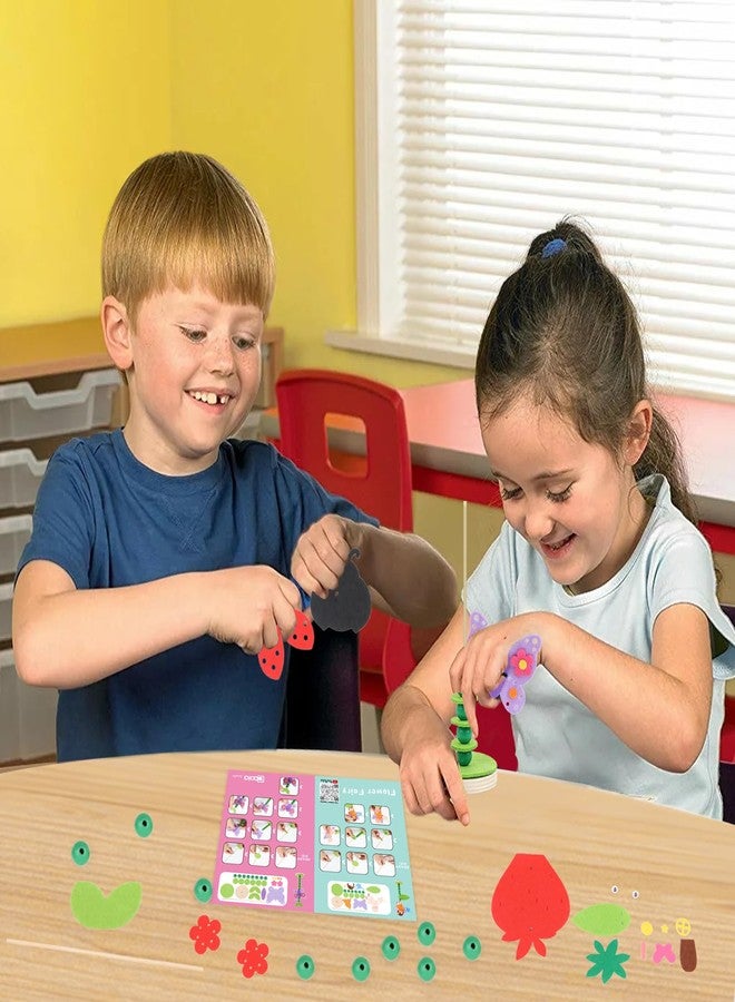 Coola Craft Kit Set for Preschool Kids, Educational Felt & Wood Flower Fairy Kit for Ages 3 4 5 6 7 8, Easy DIY Activity for Boys & Girls, Pack of 6 - Image 5