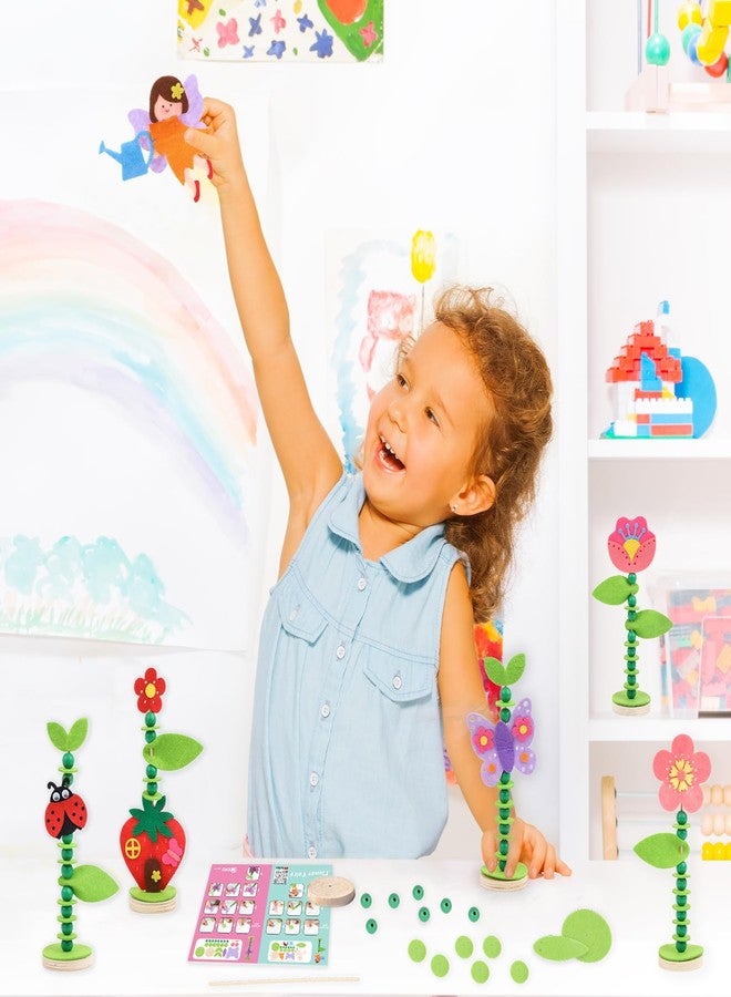 Coola Craft Kit Set for Preschool Kids, Educational Felt & Wood Flower Fairy Kit for Ages 3 4 5 6 7 8, Easy DIY Activity for Boys & Girls, Pack of 6 - Image 3