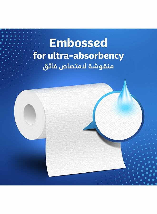 Kleenex مناديل مطبخ كلينكس متعددة الاستخدام، 2 طبقة، 12 لفة × 90 ورقة، مناديل ماصة لجميع الأسطح - Image 4
