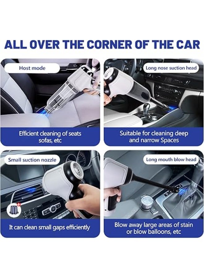 3-in-1 cordless handheld vacuum cleaner, small and powerful with 9000 Pa suction power, powered by a built-in 4000 mAh battery, suitable for wet and dry cleaning of cars, computers, and homes. - Image 3