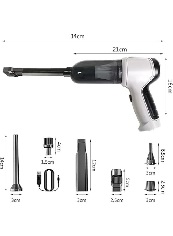 3-in-1 cordless handheld vacuum cleaner, small and powerful with 9000 Pa suction power, powered by a built-in 4000 mAh battery, suitable for wet and dry cleaning of cars, computers, and homes. - Image 1