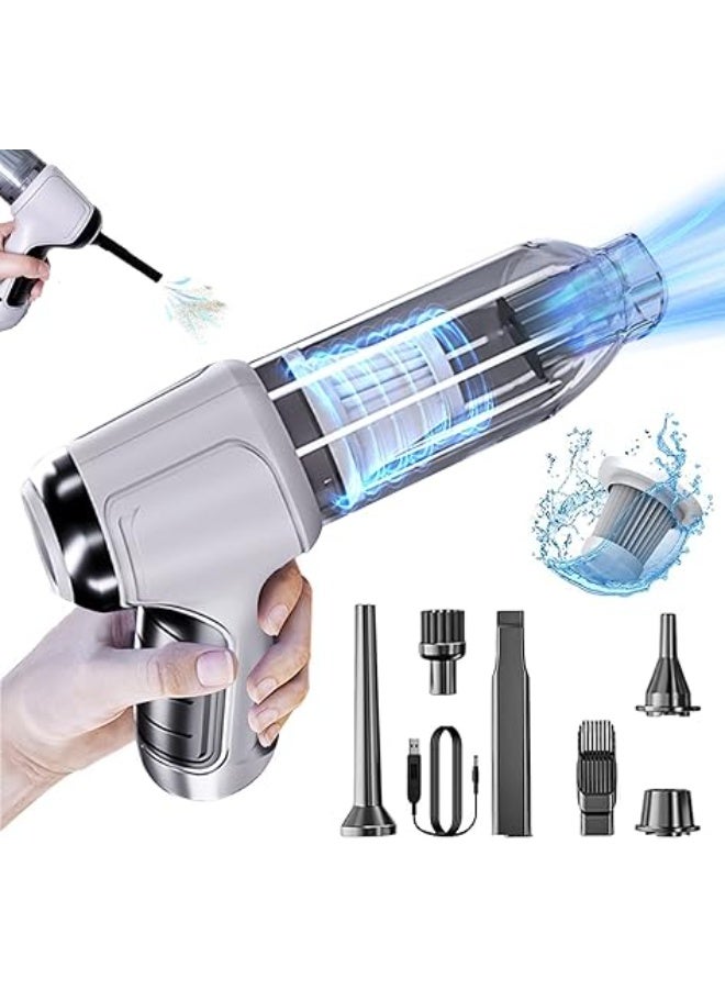 3-in-1 cordless handheld vacuum cleaner, small and powerful with 9000 Pa suction power, powered by a built-in 4000 mAh battery, suitable for wet and dry cleaning of cars, computers, and homes. - Image 3