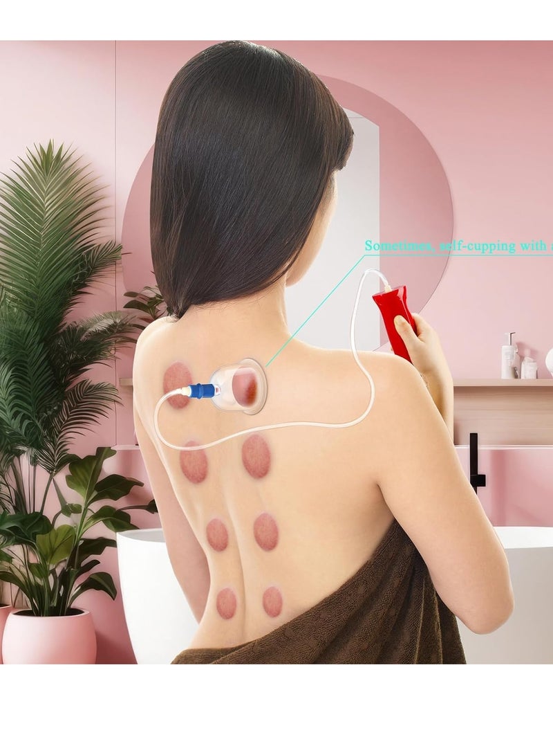 SYOSI Cupping Therapy Set Professional Electric Kit for Massage with 4 Levels and Charging Cable, 6 Additional Cups & Extended Hose for Back Pain Relief Muscle Relaxation  - Image 4