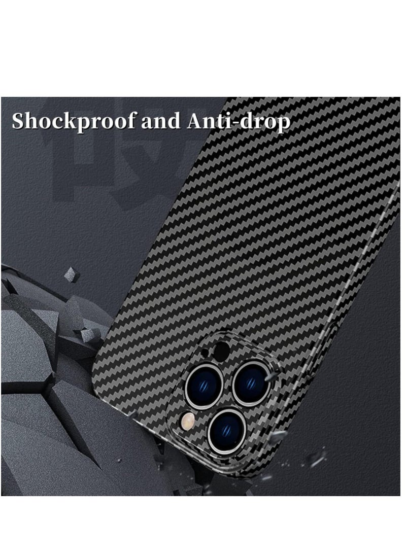 Raxoom Personality Handsome Light Thin Carbon Fiber Pattern PC Phone case Compatible with iPhone 15 Pro Unique Comfortable Cool Shockproof Back Cover - Image 2