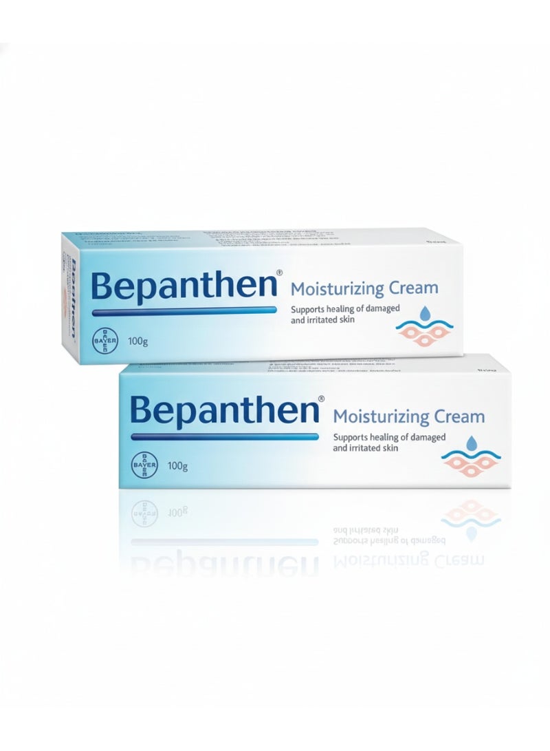 بيبانثين 2ْ x كريم ببانثين لترطيب البشرة | مرطب للبشرة الجافة والمتضررة مع النياسيناميد والبروفيتامين B5، 100 جم - Image 1
