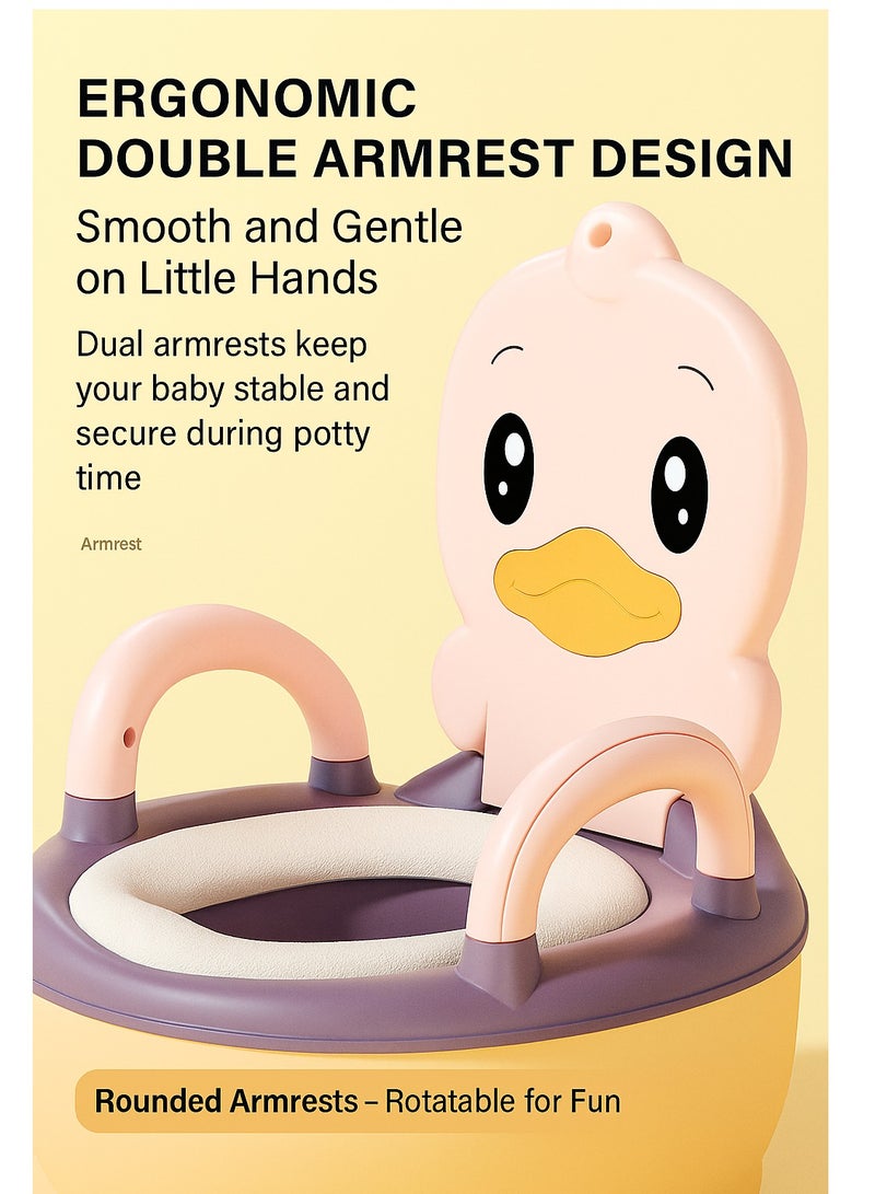 Baby Potty Training Chair with Splash-Proof Detachable Pot - Adjustable Cute Toilet Seat for Toddlers & Early Childhood Development (Boer Blue)