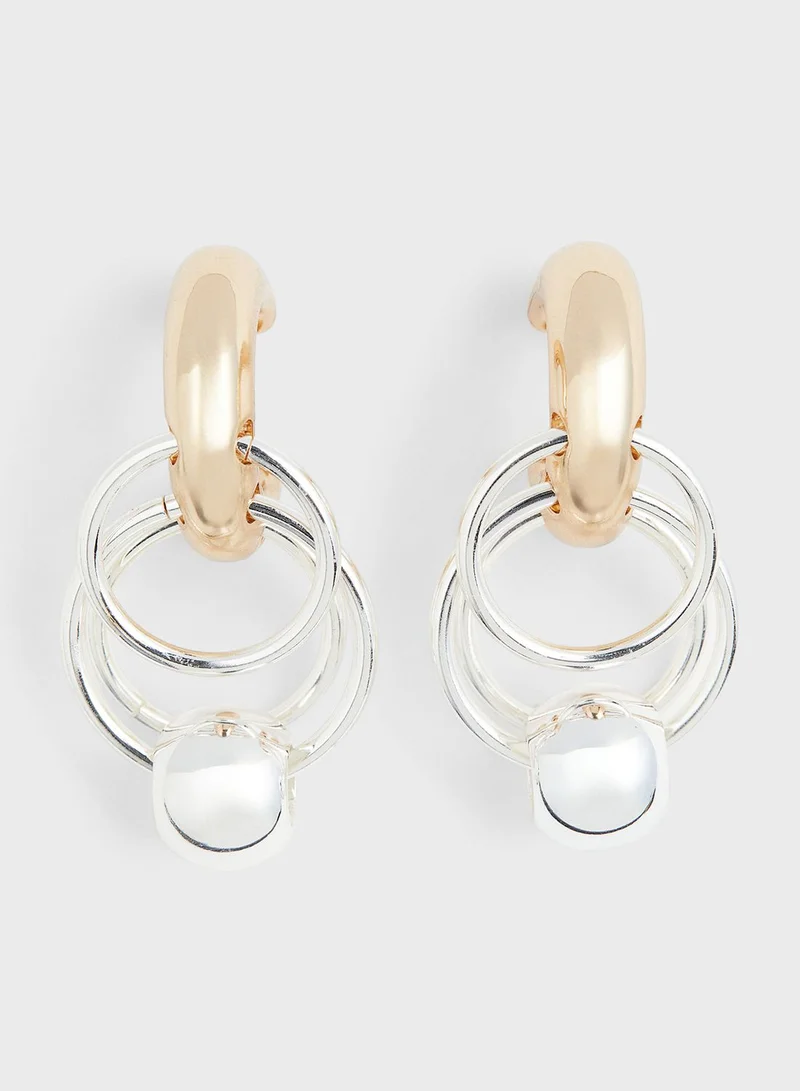 H&M Two-Toned Hoop Earrings