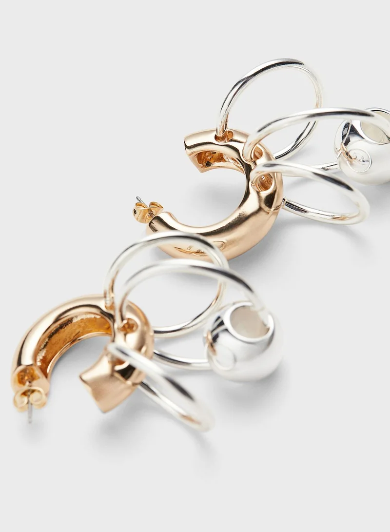 H&M Two-Toned Hoop Earrings