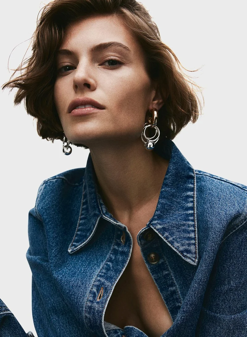 H&M Two-Toned Hoop Earrings