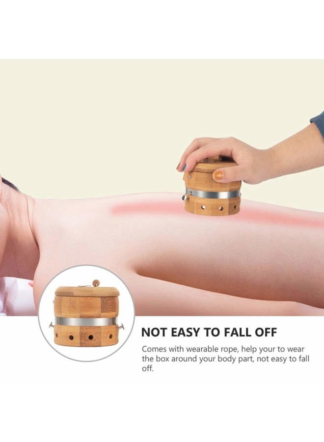 Healifty صندوق الموكسابستيون حارق موكسا من الخيزران مع حامل قابل للتعديل لدرجة الحرارة 3-gear مع حبل قابل للارتداء للاستخدام في المنزل والسفر - Image 4