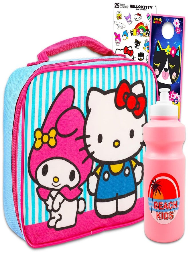 Hello Kitty Lunch Box Set - Bundle with Lunch Bag Plus Stickers, Water Bottle, More | Hello Kitty Food Container School Supplies for Kids - Image 1