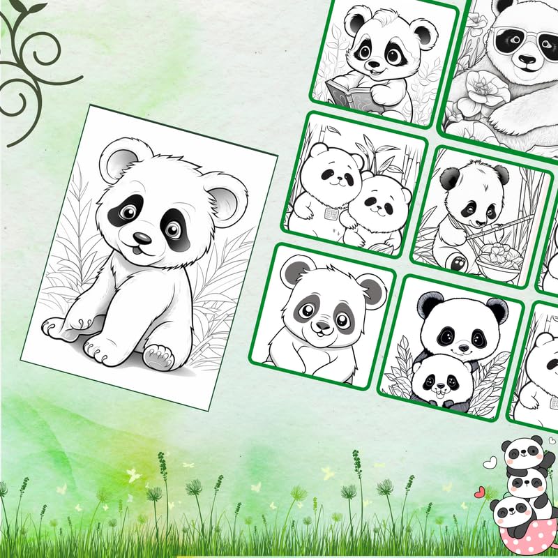 Sakuya Animals Coloring Book for Kids | Animal Coloring Page for Toddlers | Fun Activity for Boys and Girls |Baby Shower Activities-Panda - Image 4