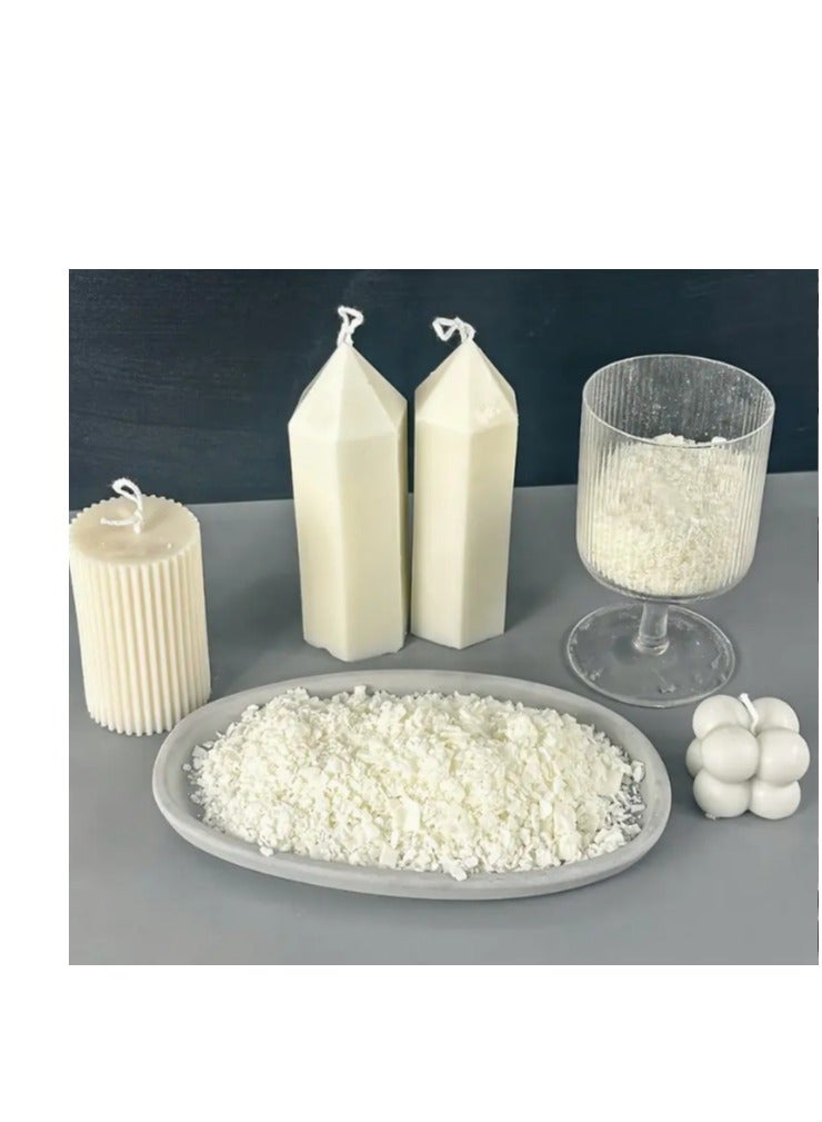 الواحة-TH شمع الصويا الطبيعي، شمع الصويا لصناعة الشموع، 500 جرام - Image 2