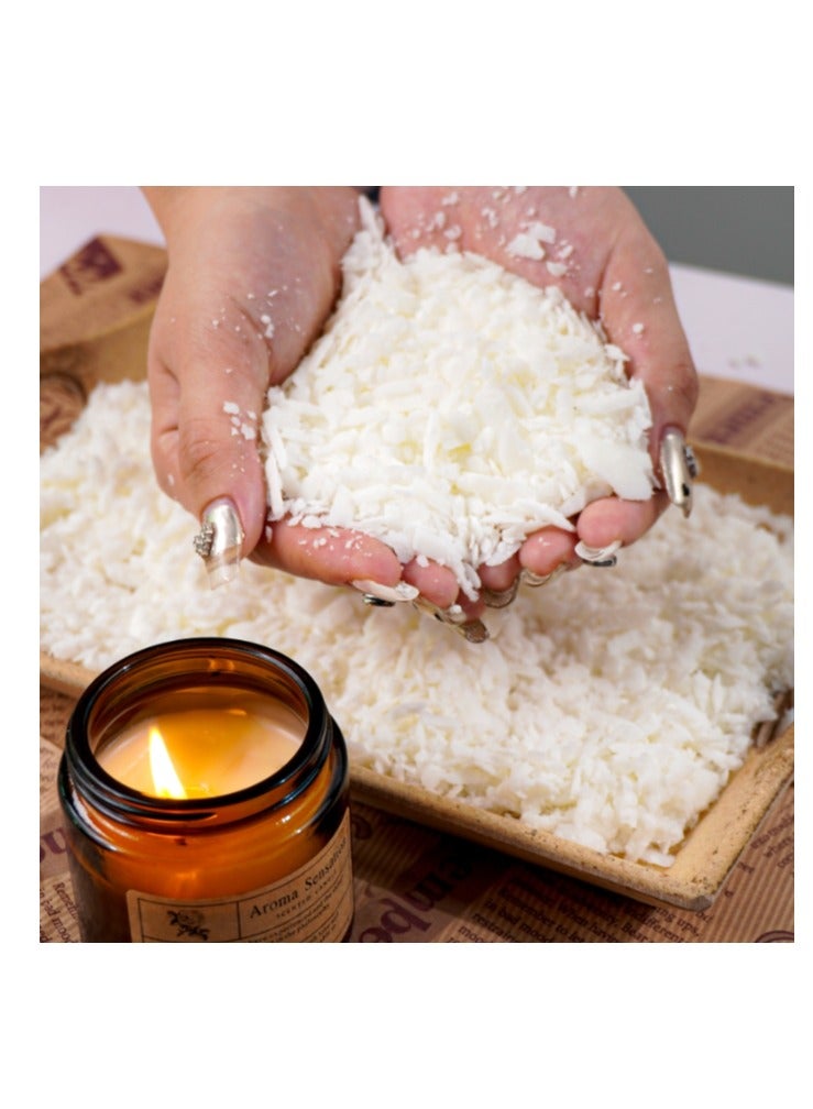 الواحة-TH شمع الصويا الطبيعي، شمع الصويا لصناعة الشموع، 500 جرام - Image 1