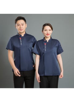 NIBEMINENT Summer Baking Chef Work Clothes Short Sleeve Breathable Cake Shop Hotel Western Restaurant Kitchen  - Image 1