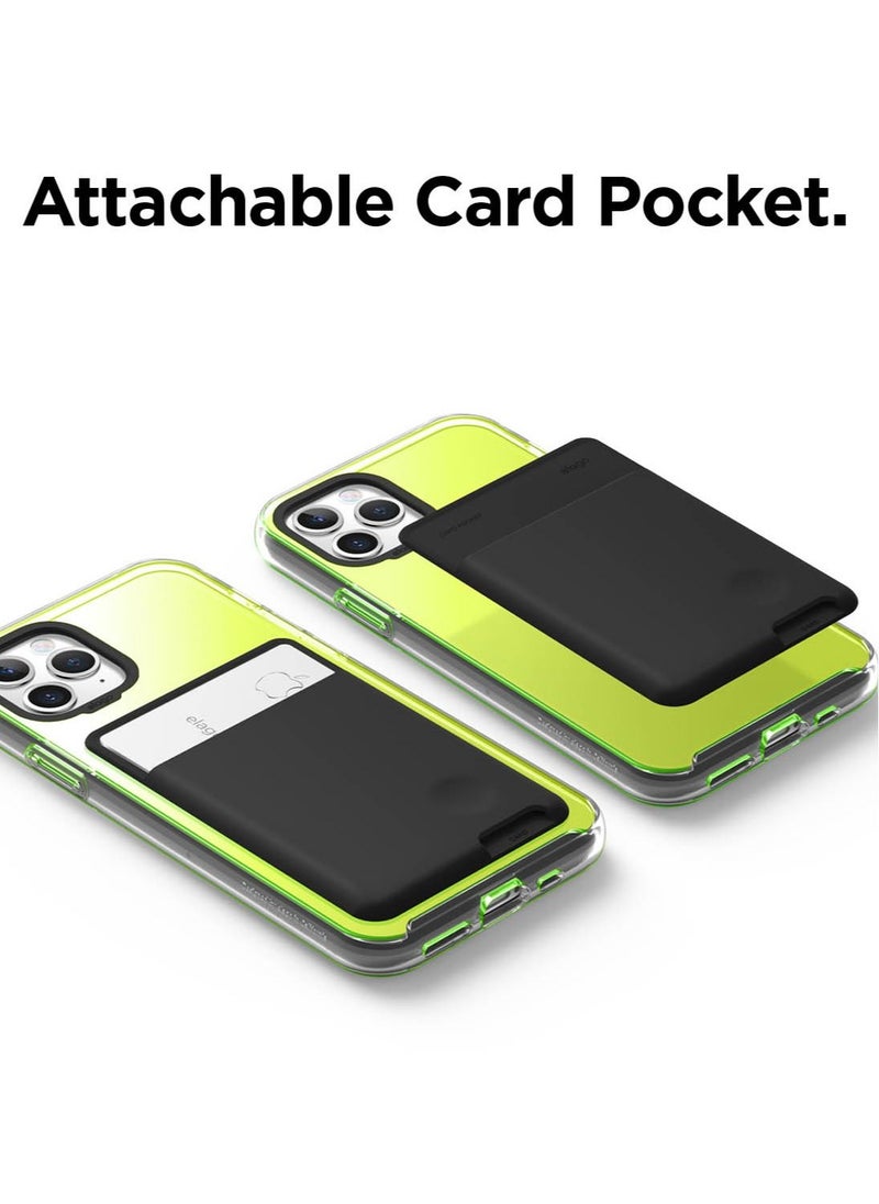 Elago Card Pocket Wallet Card Holder 2-Cards Ultra Slim compatible with iPhone 14,13 and 12 Series, Galaxy Series and Most Smartphones - Black  - Image 2