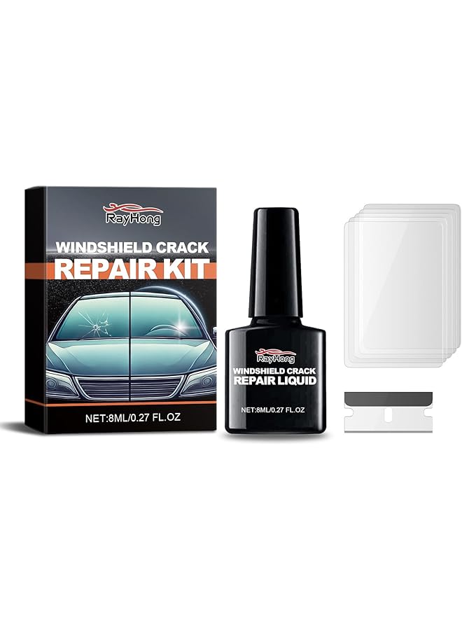 KASTWAVE Car Windshield Repair Kit, Windshield Chip Crack Gone Repair Kit, Automotive Windscreen Tool For Fix Chips & Star Shaped Crack (8Ml) - Image 1