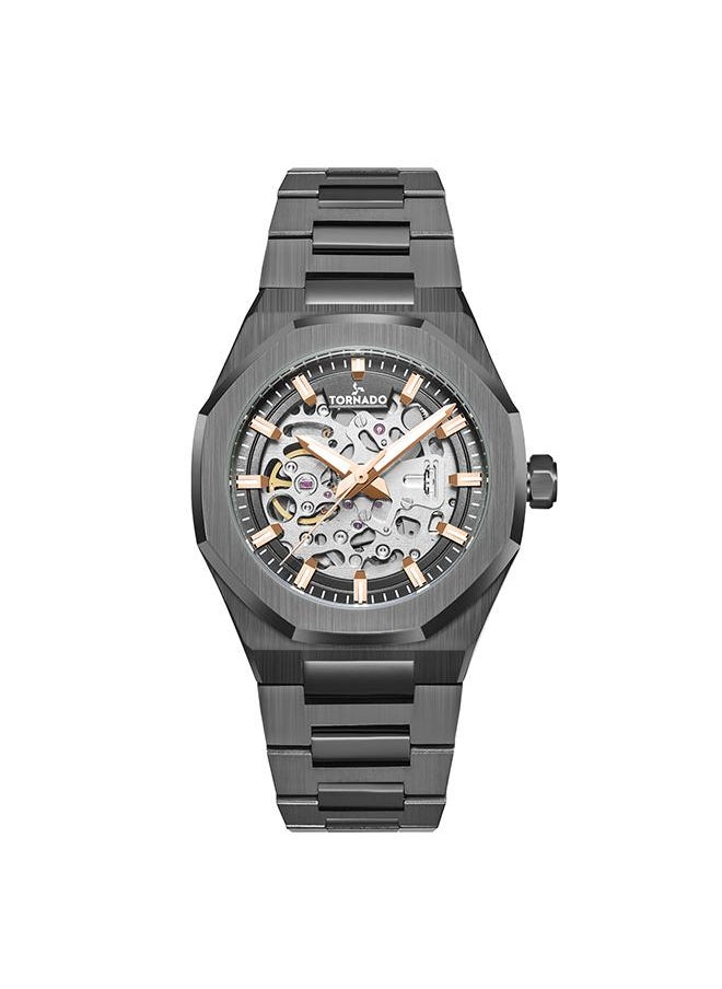 TORNADO Tornado AUTONOVA AUTOMATIC T24303-XBXXK Men's Automatic Display Watch & Stainless Steel Strap Grey  - Image 1