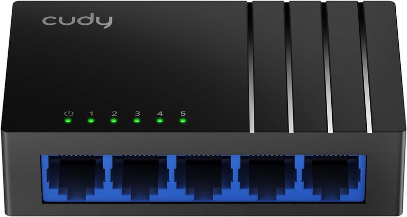 cudy Litewave GS105D 5 Port Gigabit Ethernet Switch | Desktop Ethernet Splitter | Plastic Case | Unshielded Switch | Plug & Play | Fanless | Unmanaged - Image 1