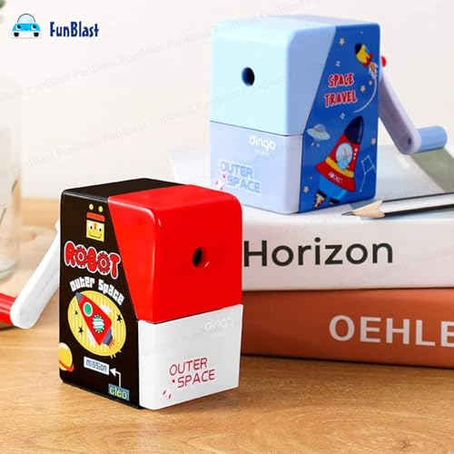 FunBlast Sharpener for Kids – Pencil Sharpeners for Kids Boys & Girls School Kit and Office Stationary Items, Stationary Kit, Table Sharpeners Machine, Birthday Return Gift (Robot Sharpener) - Image 2