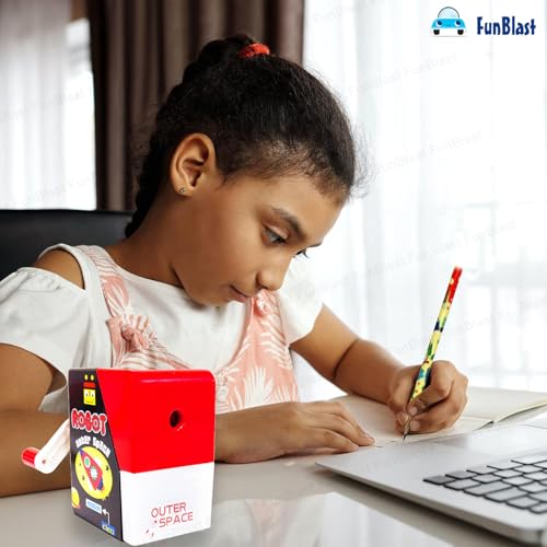 FunBlast Sharpener for Kids – Pencil Sharpeners for Kids Boys & Girls School Kit and Office Stationary Items, Stationary Kit, Table Sharpeners Machine, Birthday Return Gift (Robot Sharpener) - Image 5