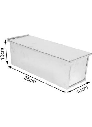 Nar Kalıp Pomegranate Mold Narkalıp Narkalıp Baton Toast & Bread Mold Stainless Steel with Lid 10 x 10 x 25 cm  - Image 3