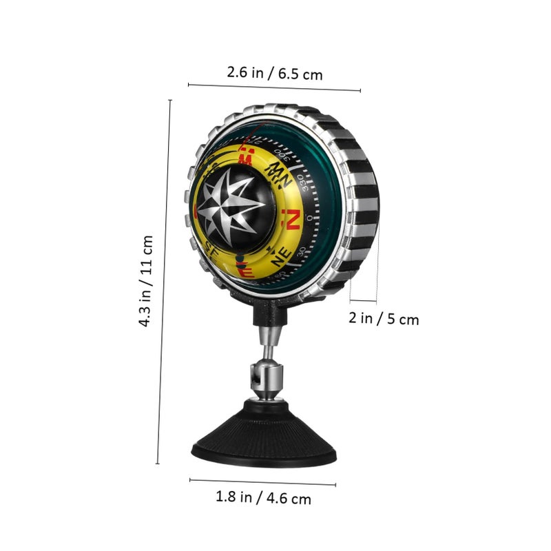 Balacoo Dashboard Compass Car Navigation Tool With Suction Cup Black - Image 3