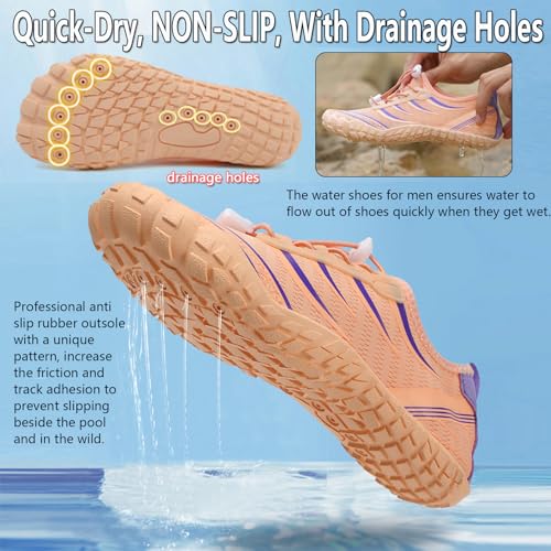ziitop Water Shoes for Women Men Barefoot Shoes Quick Dry Aqua Outdoor Sports for Swim Pool Beach Surf Walk Water Yoga River Lake Hiking Kayaking - Image 5