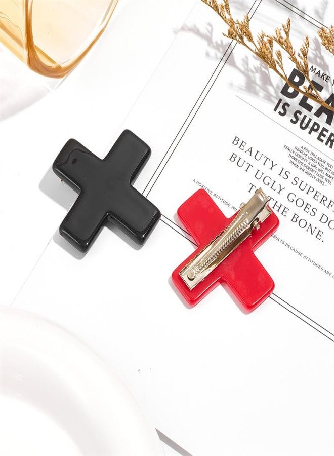 BBTDIN Halloween Cross Hair Clips Women Girls Resin Cross Hair Pin Halloween Goth Cross Hair Clips BHWH15 (3 Pcs Set) - Image 3