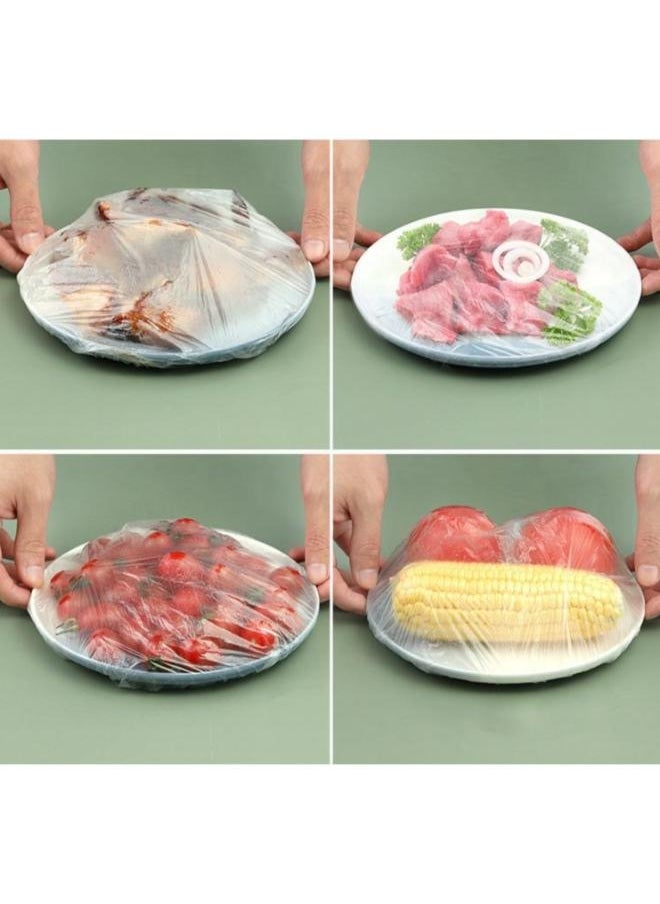Generic - 50 Pieces Disposable Plastic Wrap Refrigerator Food Anti-odor Plastic Wrap Cover Food Cover Dustproof - Image 1