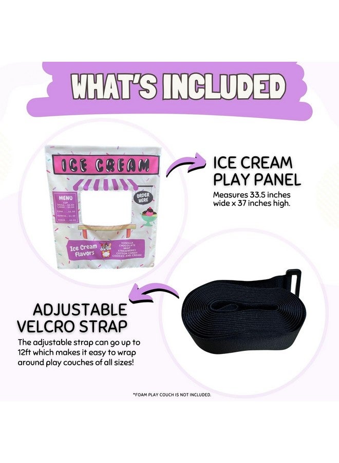 Couch Swag Play Panel for Childrens Foam Sofa Kids Couch (Ice Cream Store) - Image 5