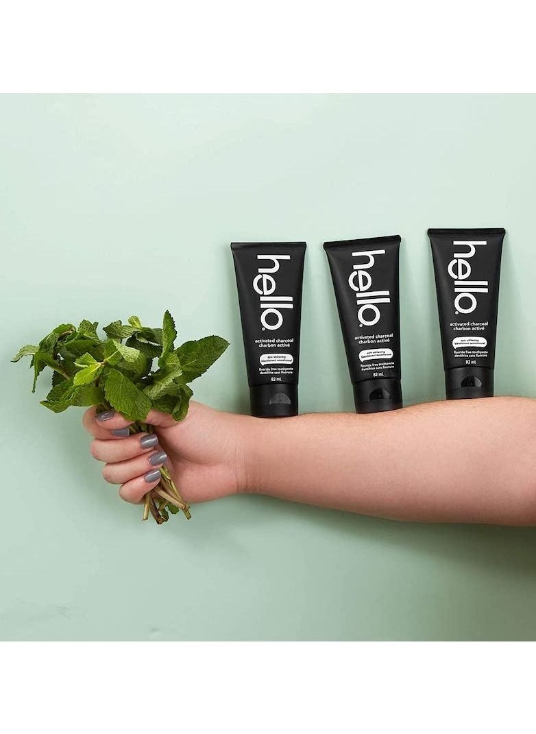Hello - Hello Activated Charcoal Epic Teeth Whitening Fluoride Free Toothpaste 82ml - Image 1