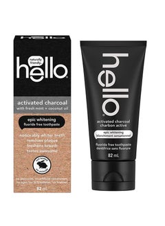 Hello Activated Charcoal Epic Teeth Whitening Fluoride Free Toothpaste 82ml