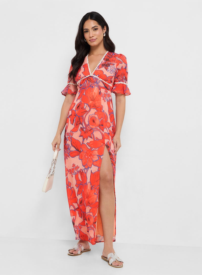 Hope & Ivy Floral Print Maxi Dress - Image 4