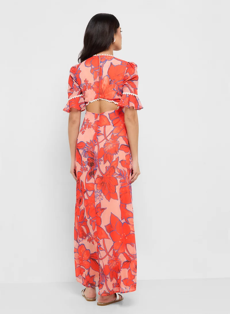 Hope & Ivy Floral Print Maxi Dress