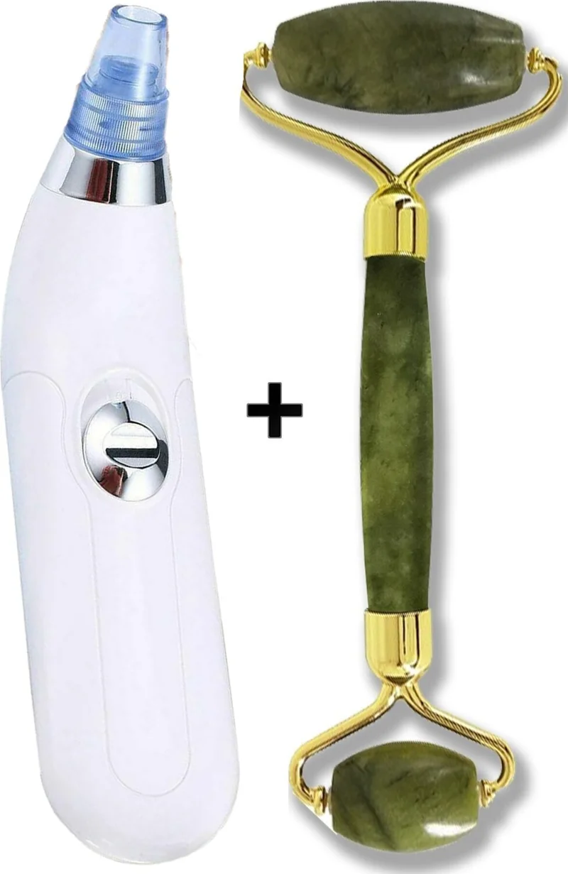 Mobee 2-Piece Face and Skin Cleansing Set Vacuum Facial Cleaning + Jade Stone Facial Skin Massage Care Tool