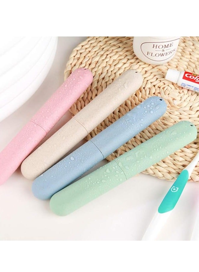 إسكدنيا 4 حافظة فرشاة أسنان للسفر، حافظة فرشاة أسنان محمولة قابلة للتنفس للسفر/التخييم/المدرسة/المنزل - Image 3